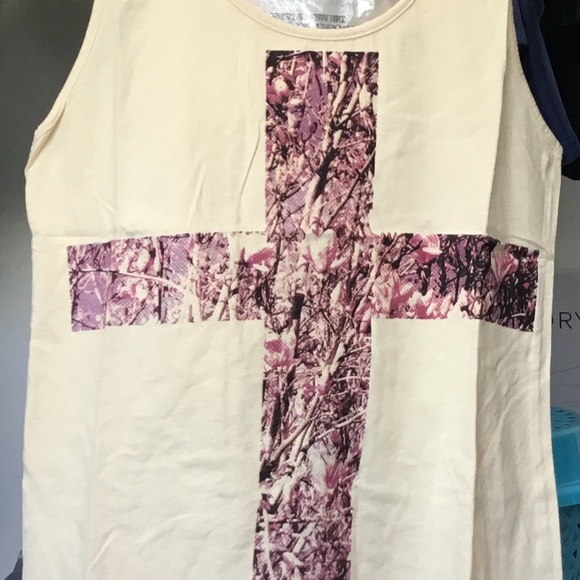 Sleeveless Holy Cross Graphic Tee By T-Squad - Picture 9 of 14